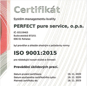 CERTIFIKÁT ISO 9001:2015 A CERTIFIKÁT ISO 14001:2015